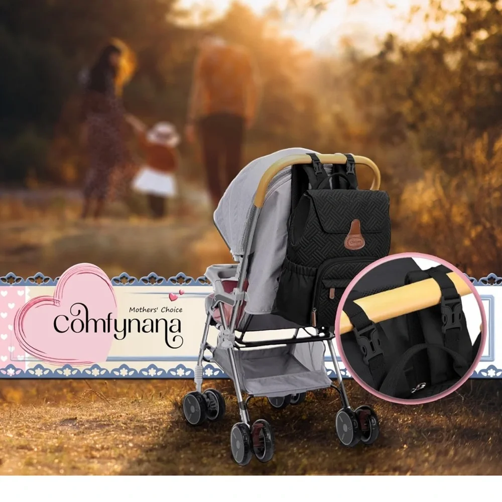 Stylish Black Multifunction baby Backpack